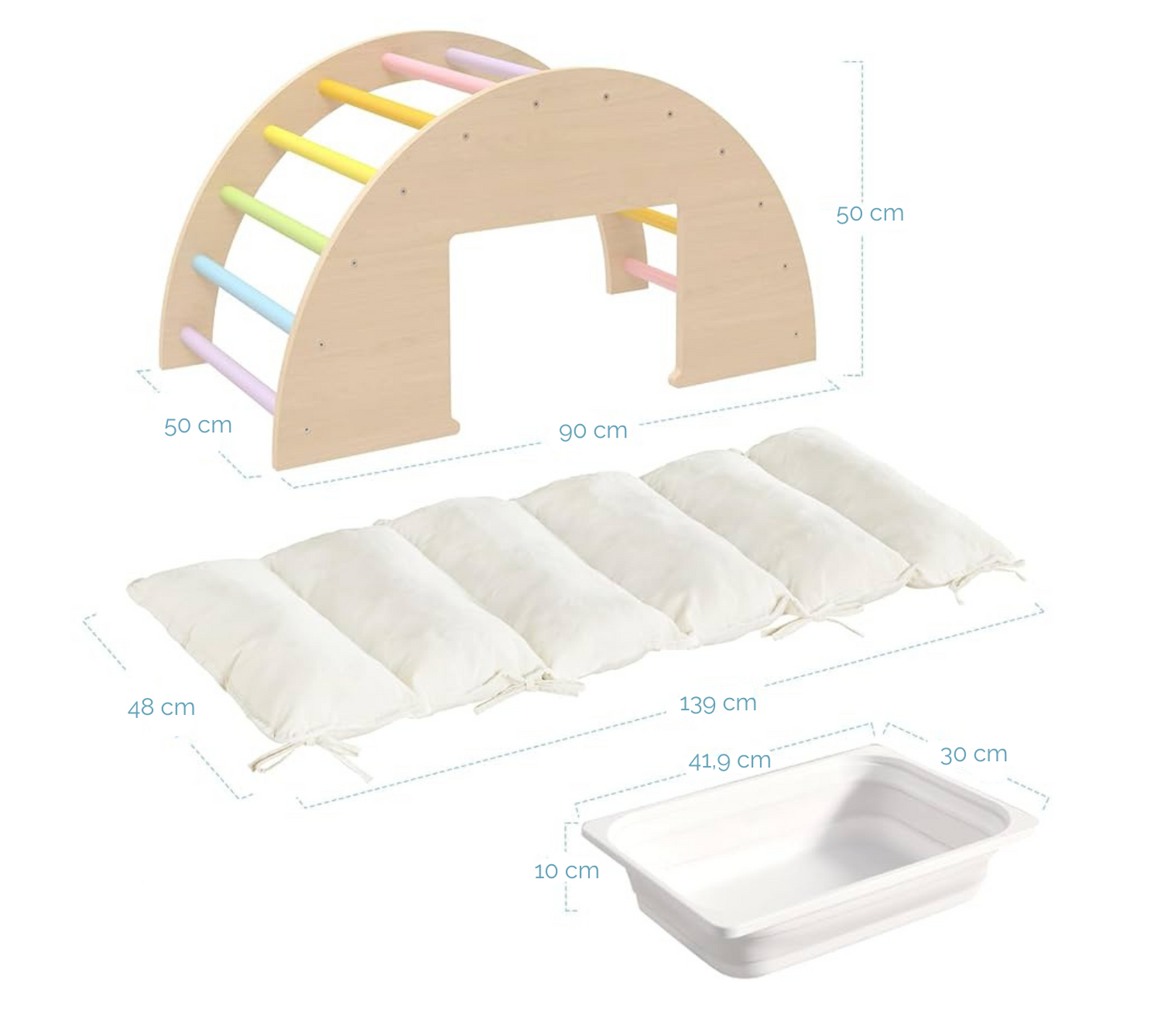 Mesa Sensorial + Arco de Escalada + Cojin