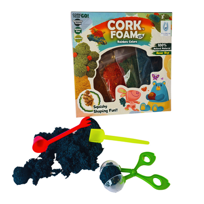 Pack Estimulación Táctil – Cubos Qbic + Masa Fluffy + Masa Corcho