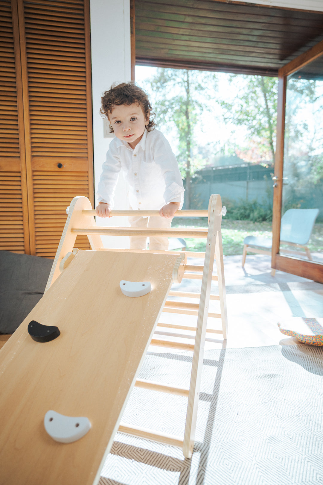 Set de Escalada Pikler 4 en 1 (triángulo + rampa + arco)