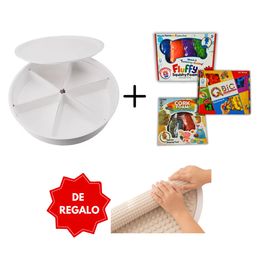 Pack Bandeja Sensorial + Masas Estimulación + Mat Lego